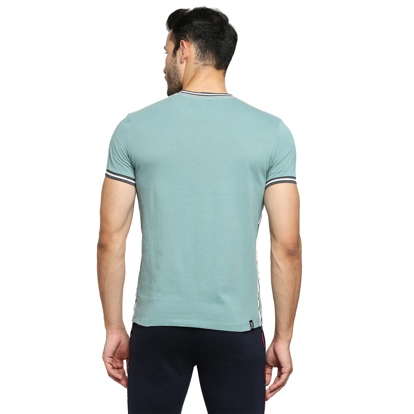 Being Human Clothing Men Regular Fit Crew Neck T-Shirts-Dusty Green
