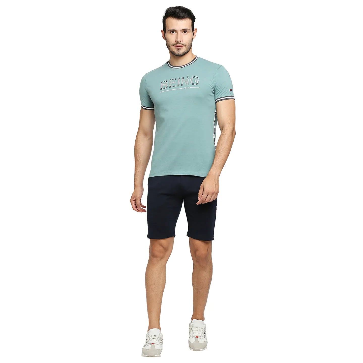Being Human Clothing Men Regular Fit Crew Neck T-Shirts-Dusty Green