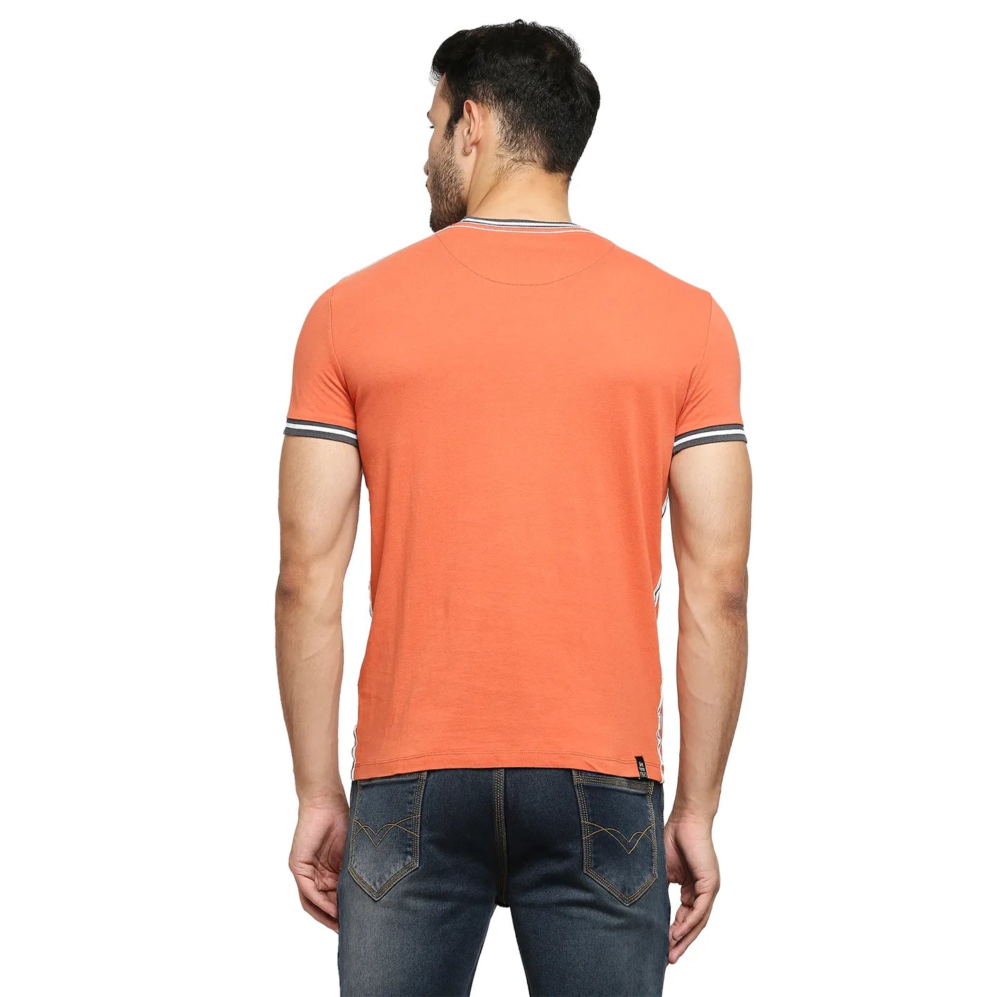 Being Human Clothing Men Regular Fit Crew Neck T-Shirts-Rust