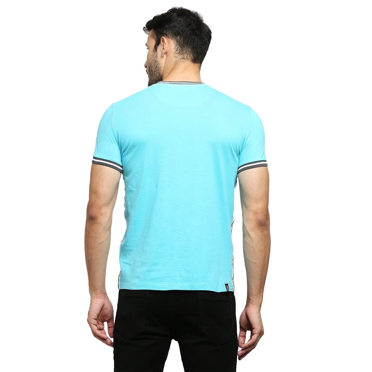 Being Human Clothing Men Regular Fit Crew Neck T-Shirts-Scuba Blue