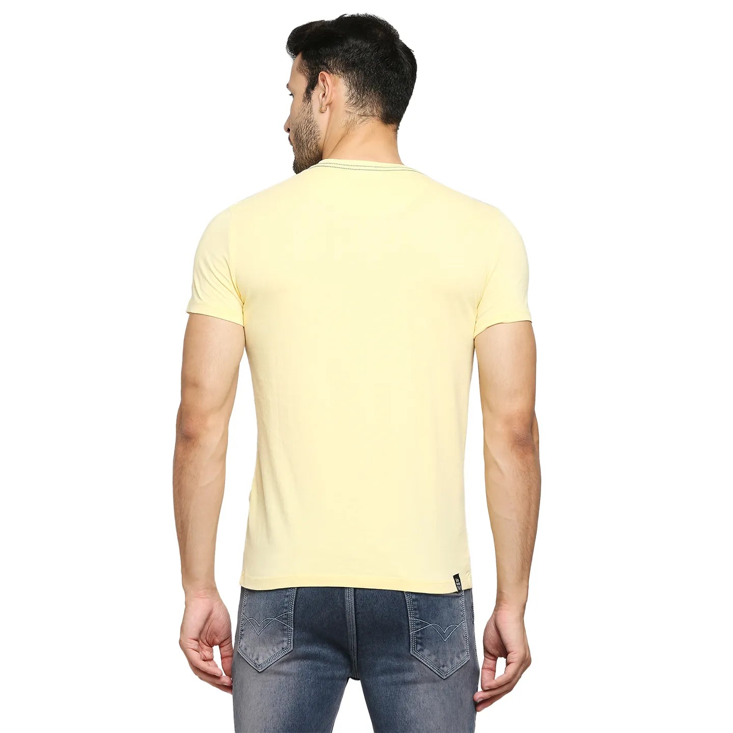 Yellow Regular Fit Men's Short Sleeves T-Shirt by Being Human Clothing