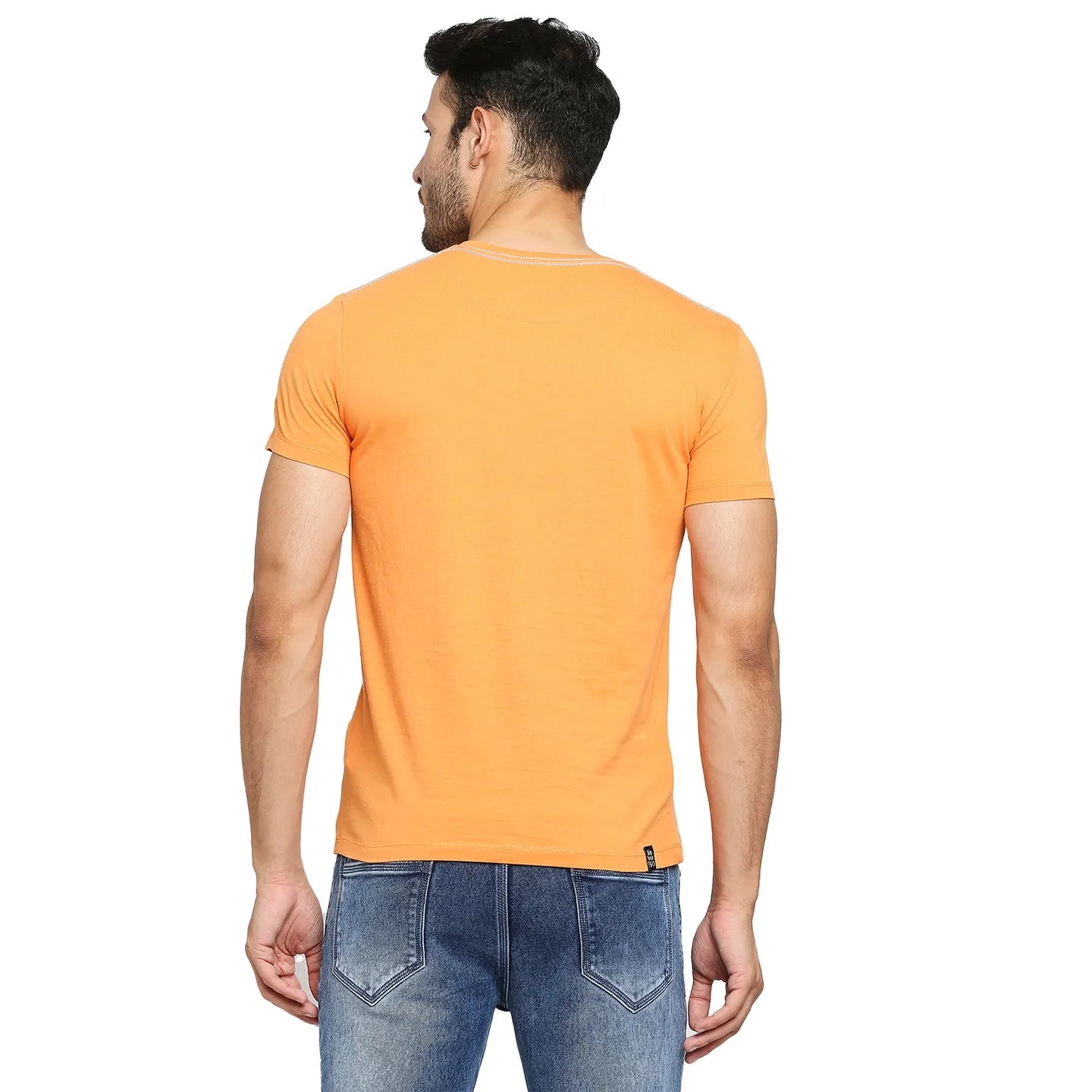 Being Human Clothing Men Regular Fit Crew Neck T-Shirts-Orange
