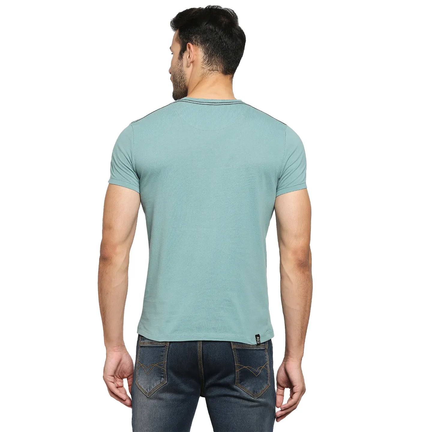 Green Regular Fit Men's Short Sleeves T-Shirt by Being Human Clothing