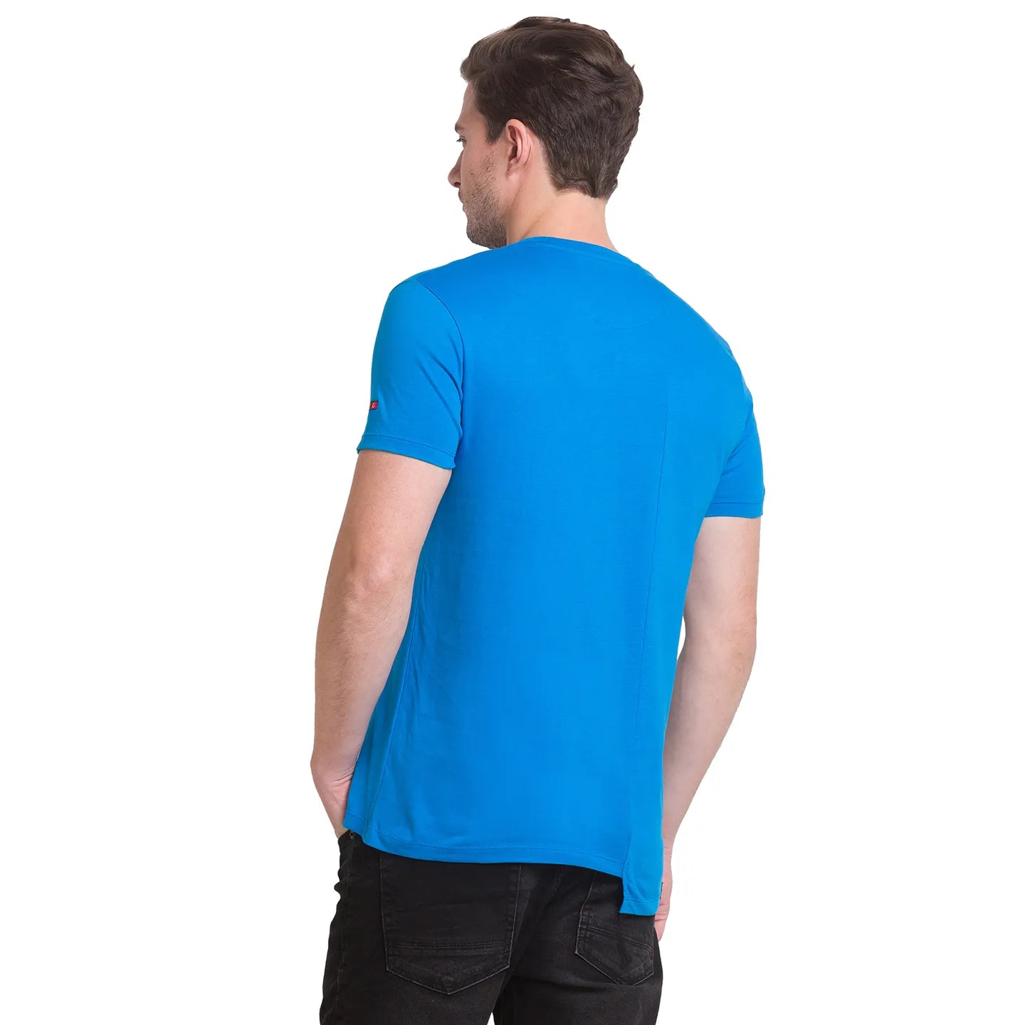 Blue Regular Fit Men's Short Sleeves T-Shirt by Being Human Clothing