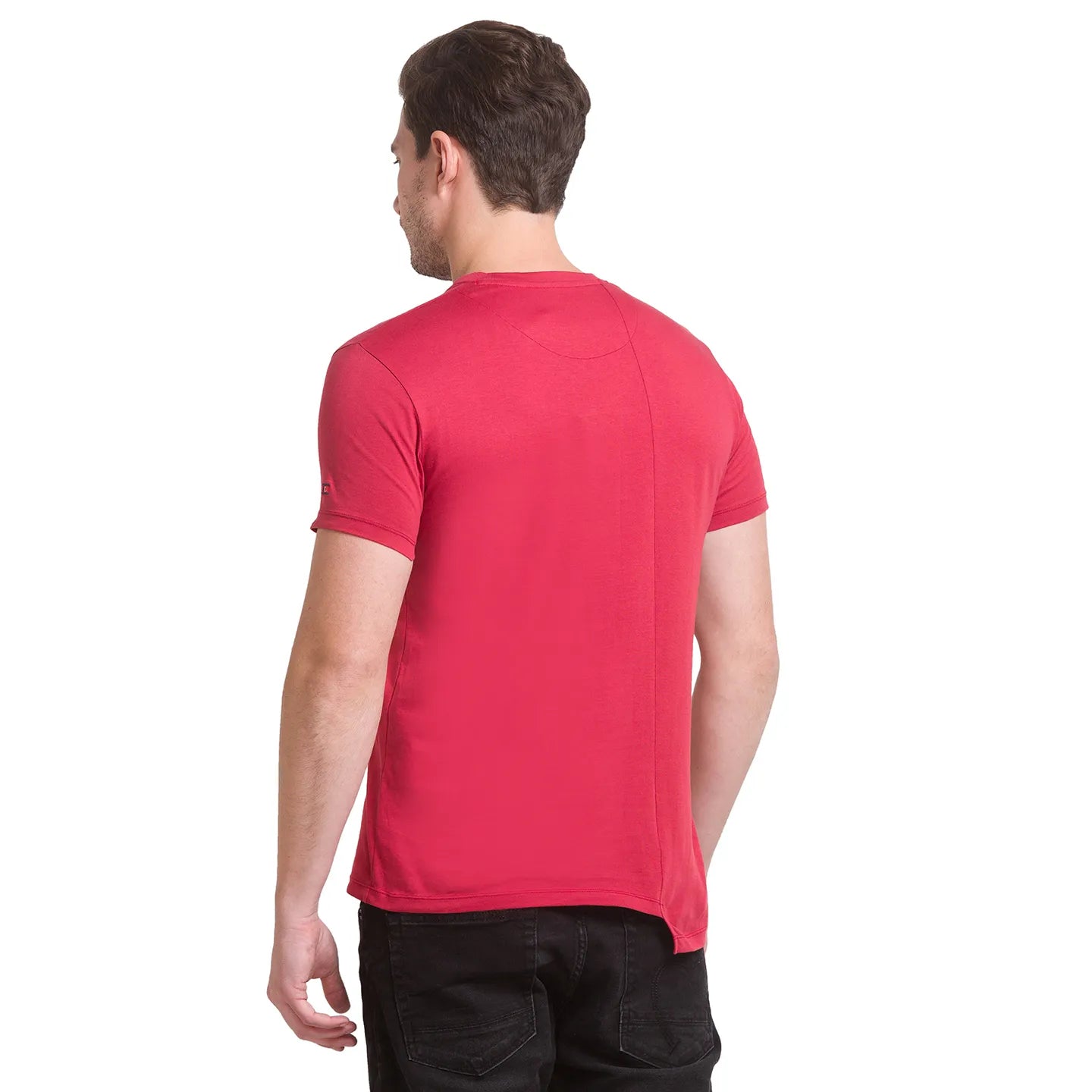 Mineral Red Regular Fit Round Neck Men's T-Shirt by Being Human Clothing