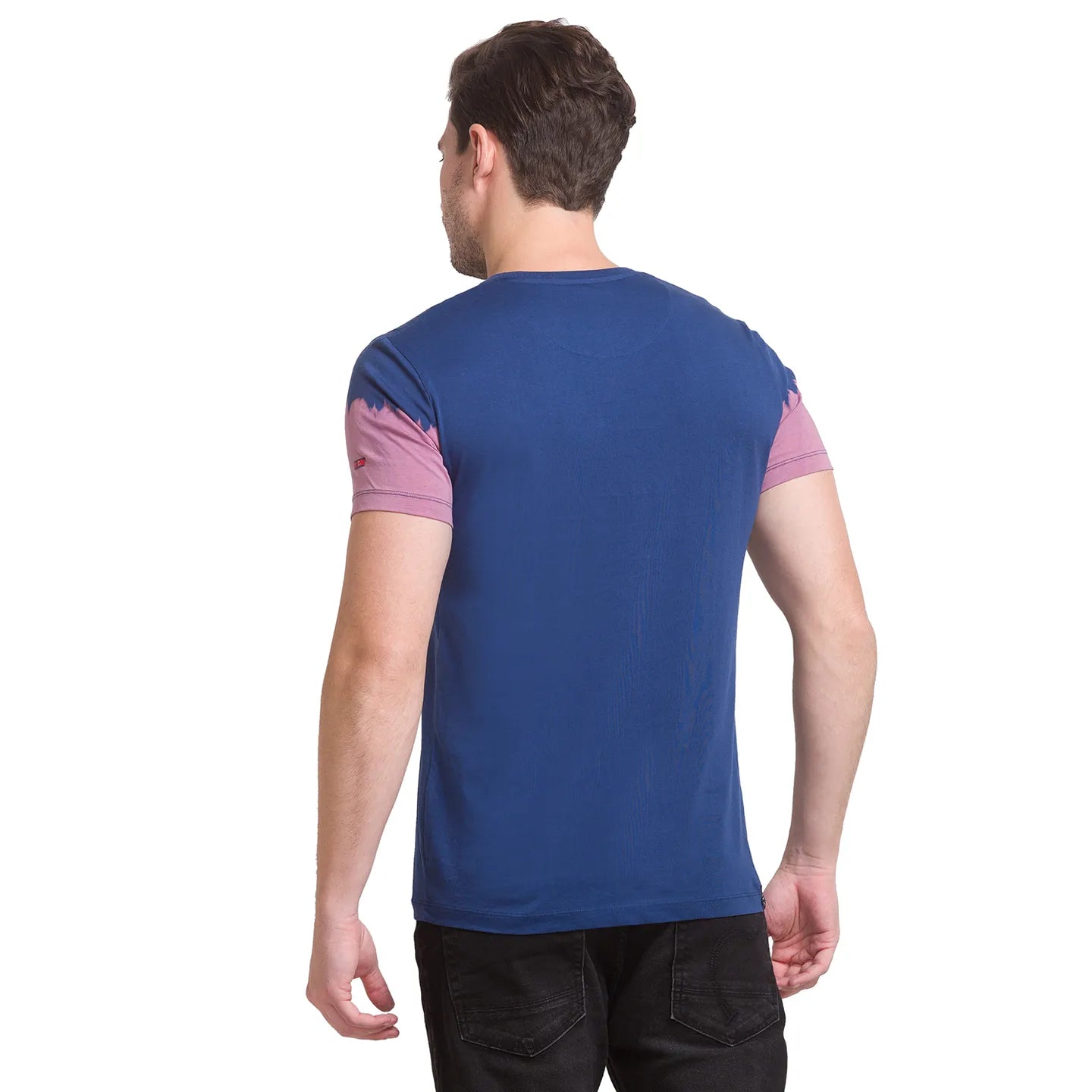 Blue Slim Straight Fit Men's Short Sleeves T-Shirt by Being Human Clothing