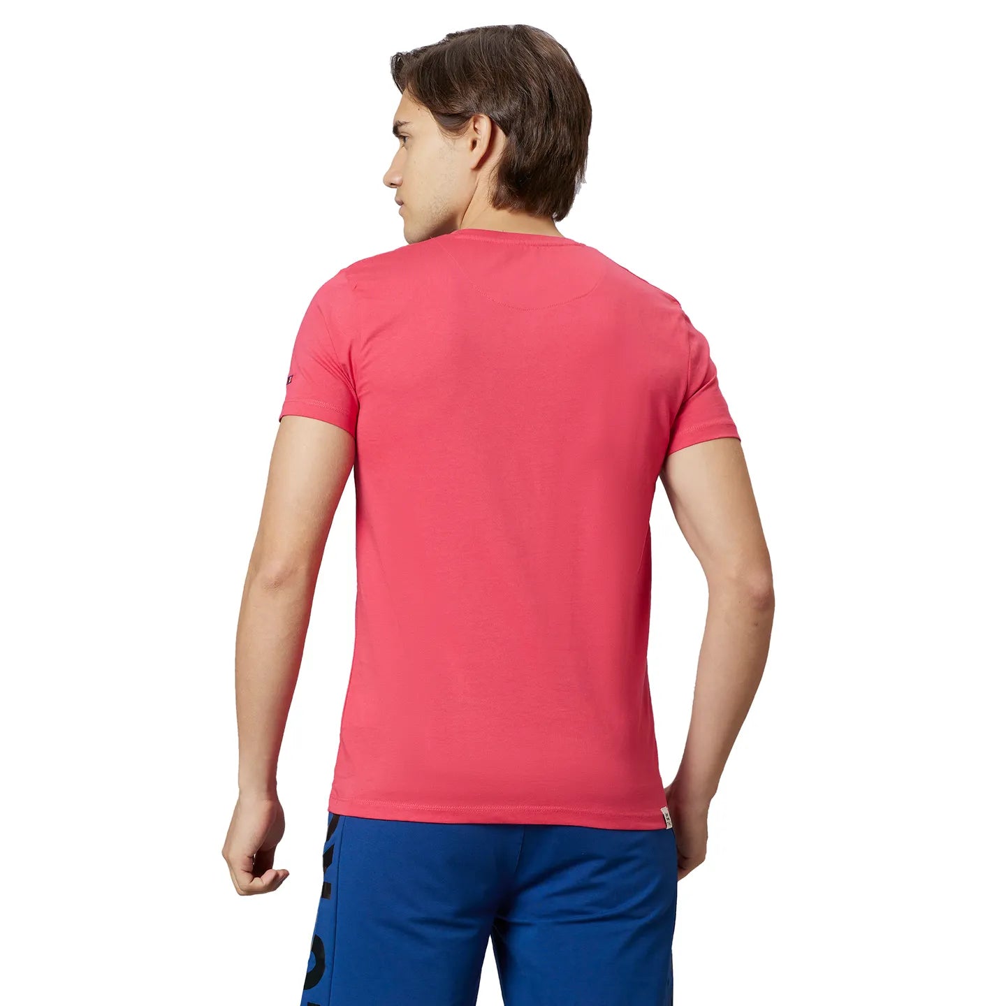 Being Human Clothing Men Regular Fit Crew Neck T-Shirts-Raspberry