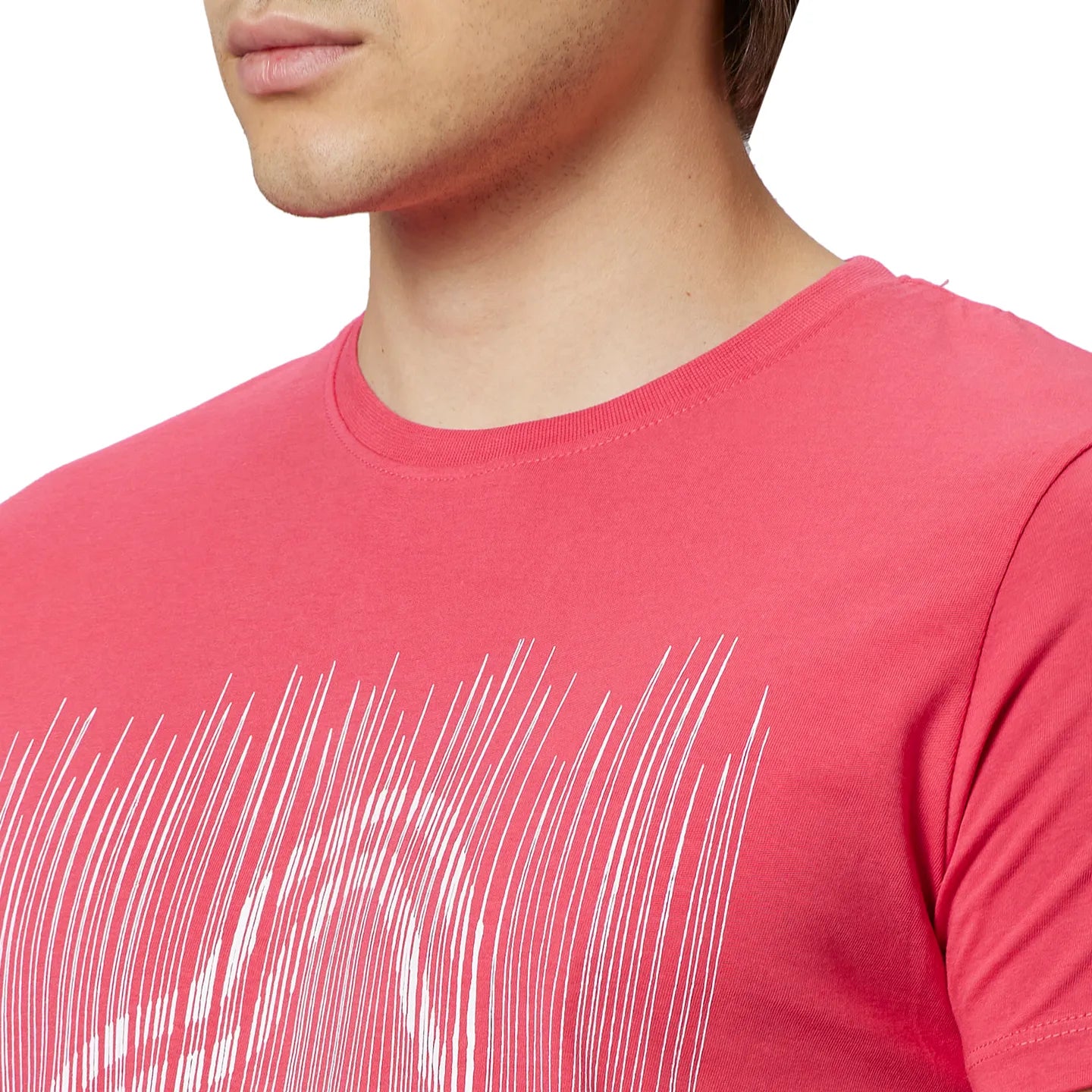 Being Human Clothing Men Regular Fit Crew Neck T-Shirts-Raspberry