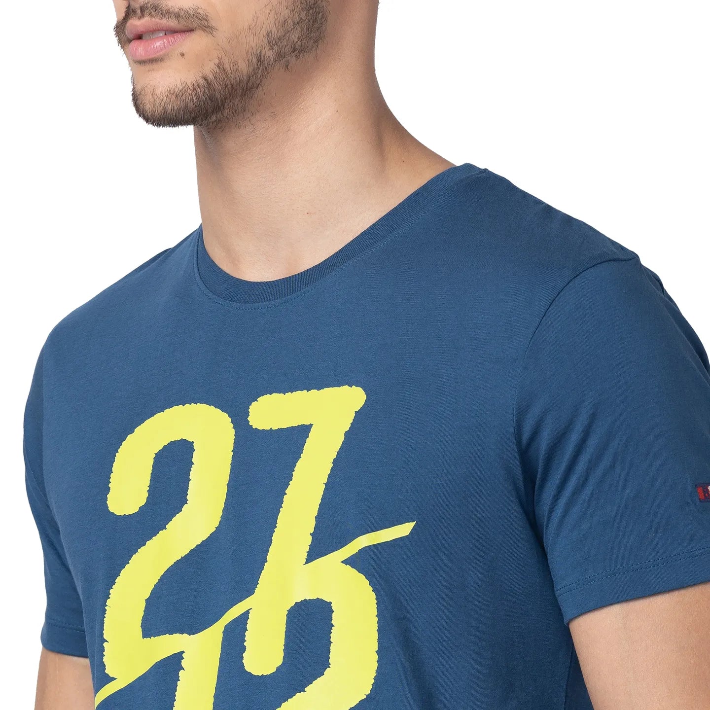 Ocean Blue Regular Fit Round Neck Men's T-Shirt by Being Human Clothing