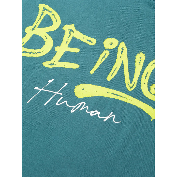 Forest Green Regular Fit Round Neck Men's T-Shirt by Being Human Clothing
