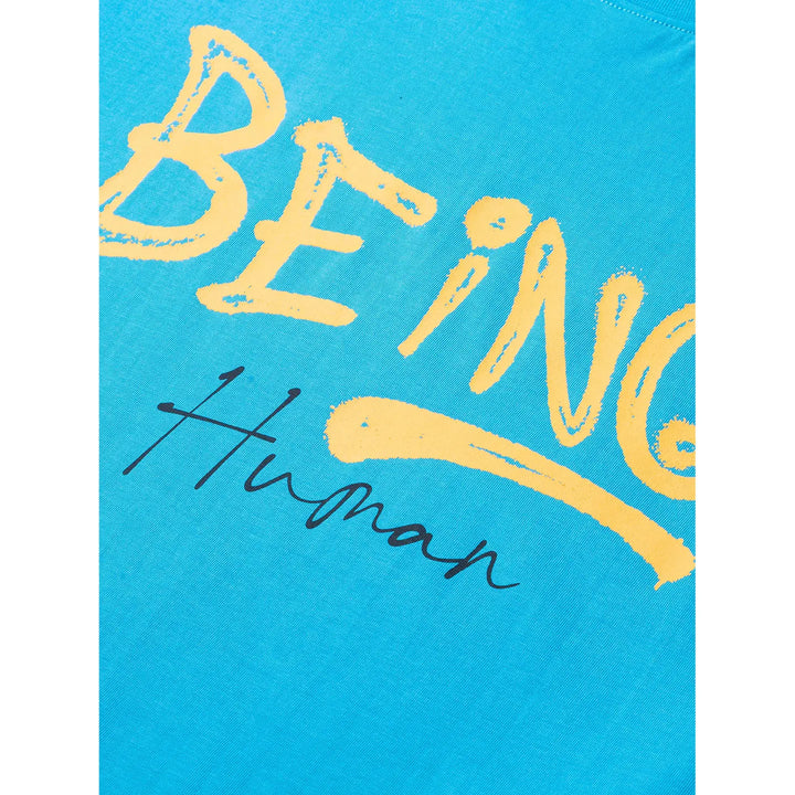 Malibu Blue Regular Fit Round Neck Men's T-Shirt by Being Human Clothing