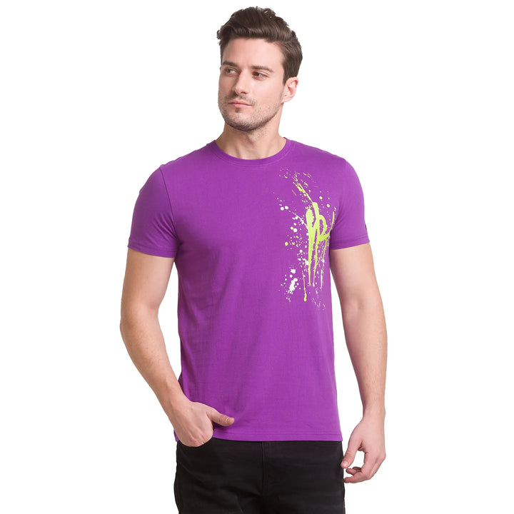 Voilet Regular Fit Round Neck Men's T-Shirt