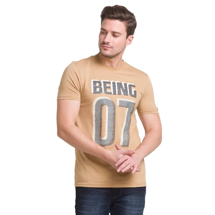 Iced Coffee Regular Fit Round Neck Mens' T-Shirt by Being Human Clothing
