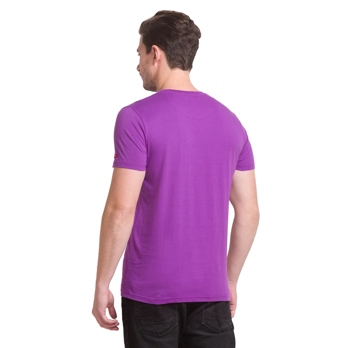 Regular Fit Voilet Crew Neck T-shirt -Being Human clothing