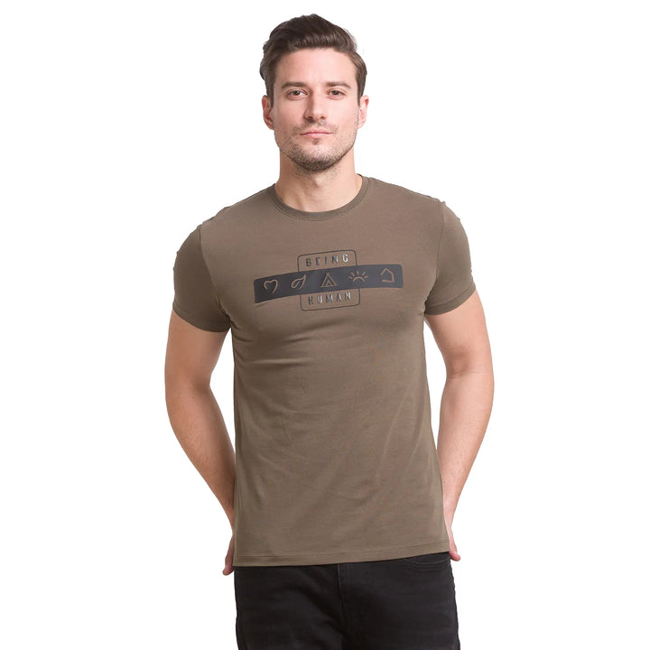 Slim Fit Men's Short Sleeves T-Shirt by Being Human Clothing