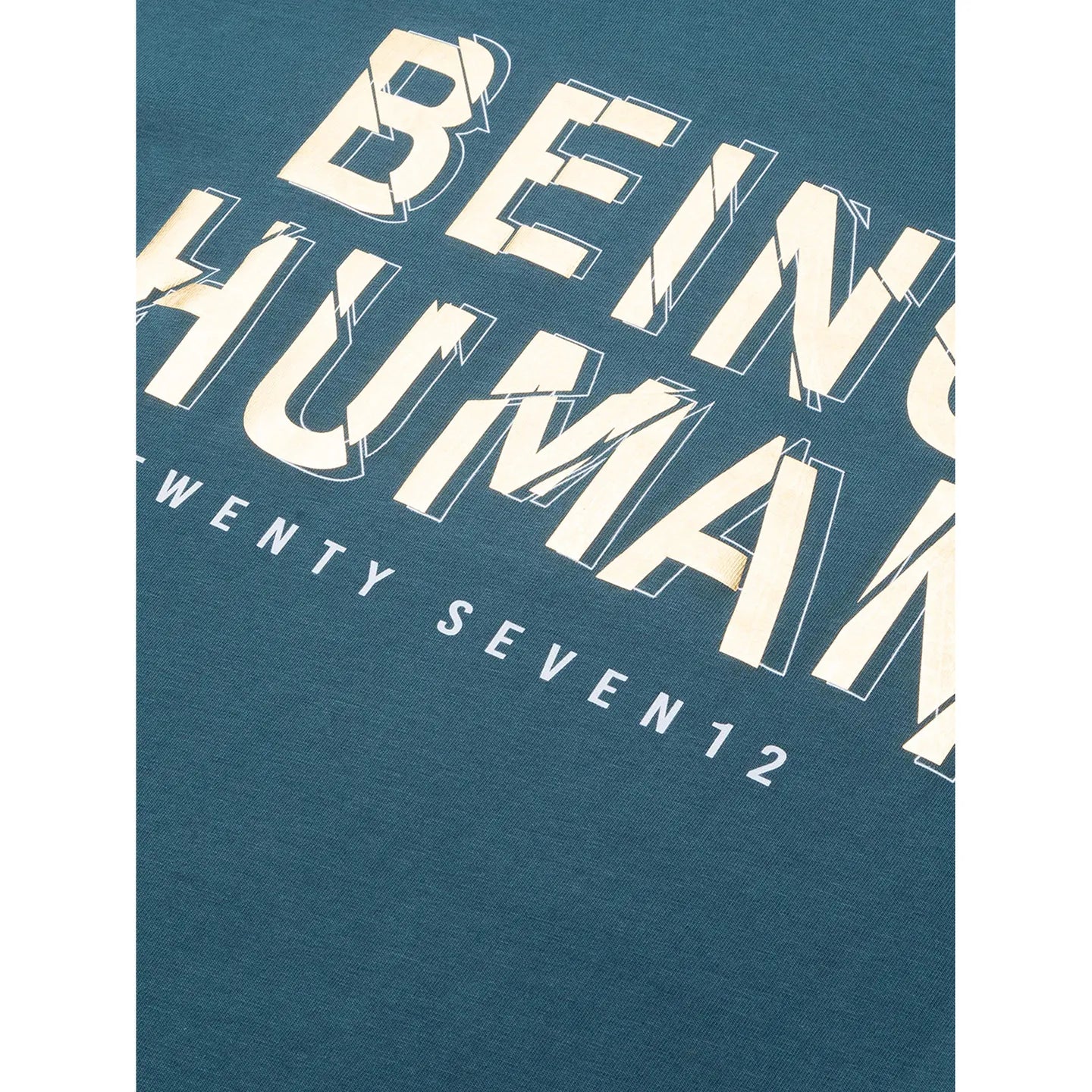 Green Slim Straight Fit Men's Short Sleeves T-Shirt by Being Human Clothing