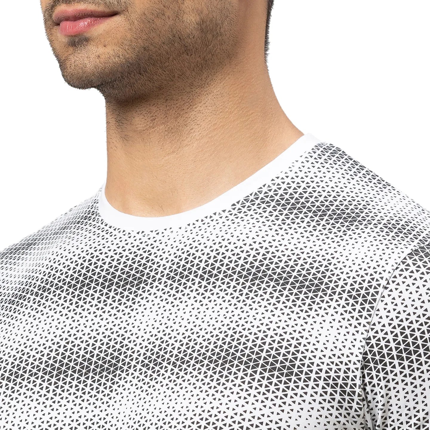 White Regular Fit Round Neck Men's T-Shirt by Being Human Clothing