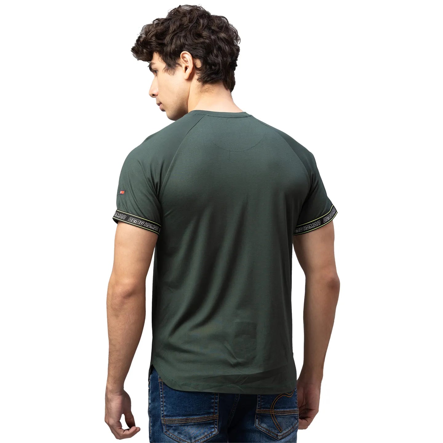 Being Human Clothing Men Regular Fit Crew Neck T-Shirts-Bayberry