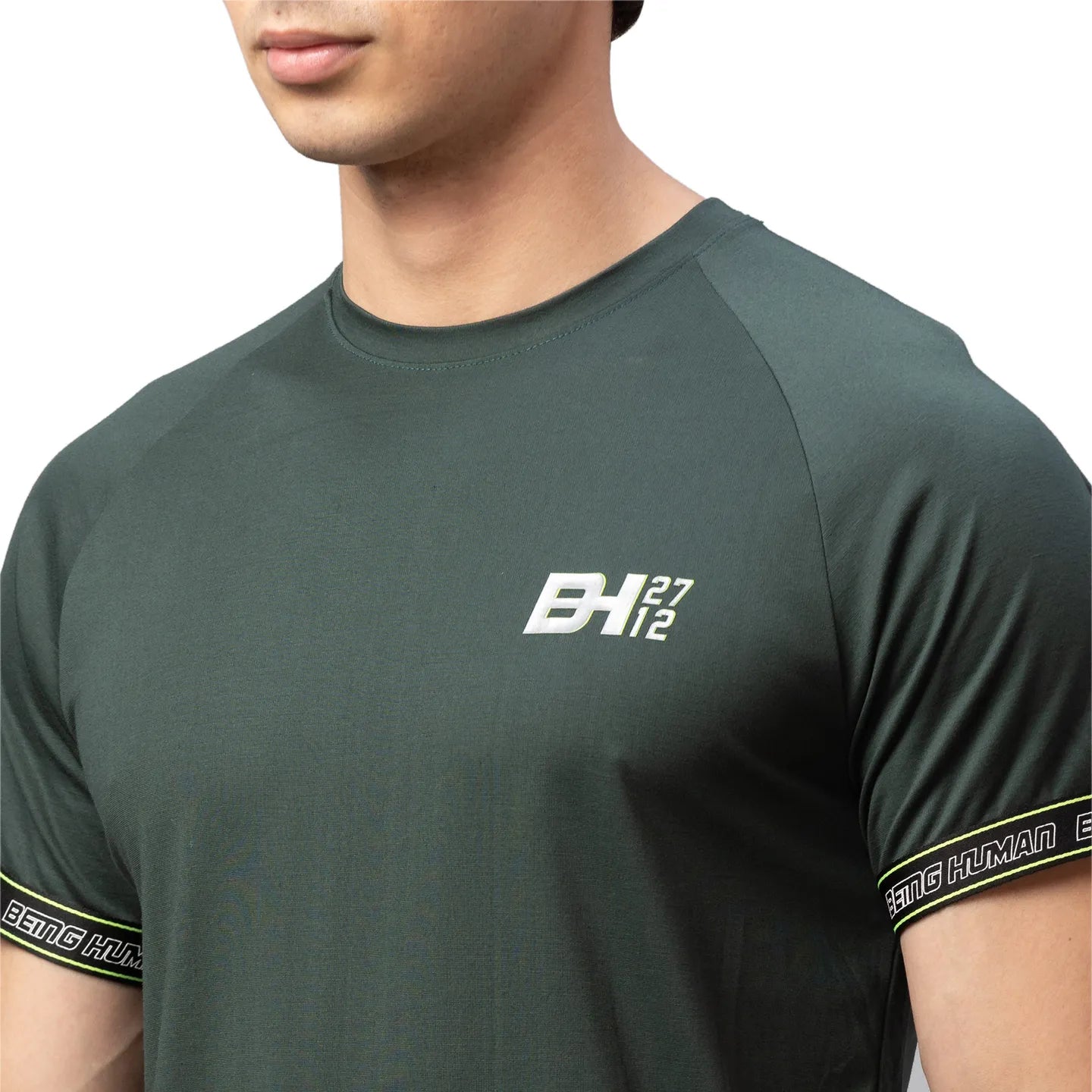 Being Human Clothing Men Regular Fit Crew Neck T-Shirts-Bayberry