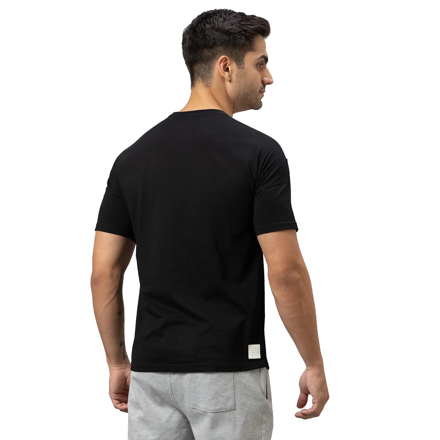 Being Human Clothing Men Regular Fit Crew Neck T-Shirts-Black