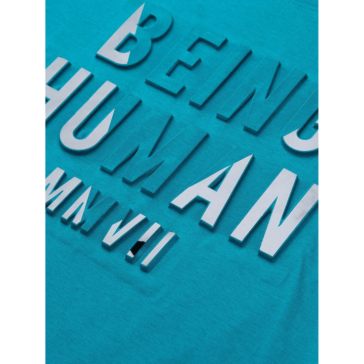 Blue Regular Fit Men's Short Sleeves T-Shirt by Being Human Clothing