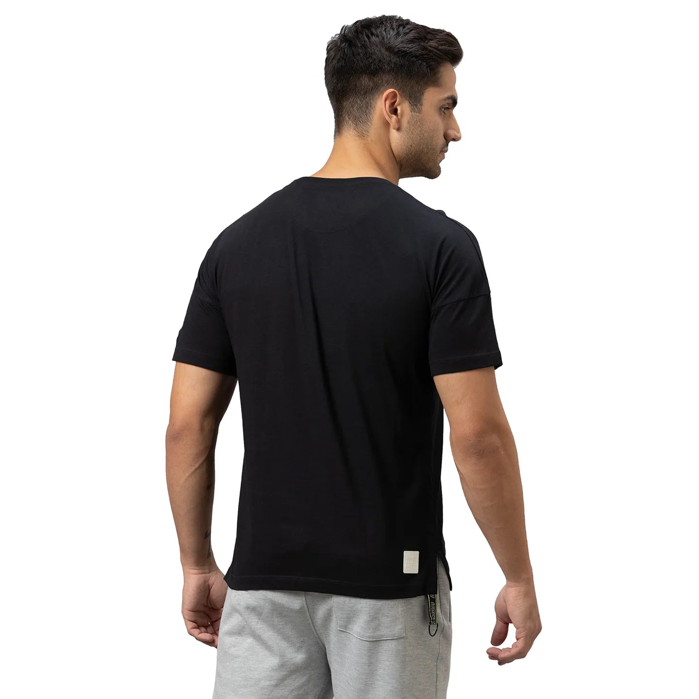 Being Human Clothing Men Regular Fit Crew Neck T-Shirts-Black