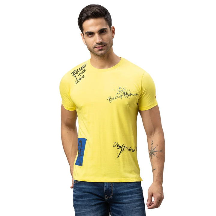 Breezy Sun Regular Fit Round Neck Men's T-Shirt by Being Human Clothing