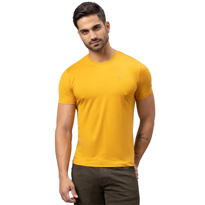 Yellow Regular Fit Men's Short Sleeves T-Shirt by Being Human Clothing
