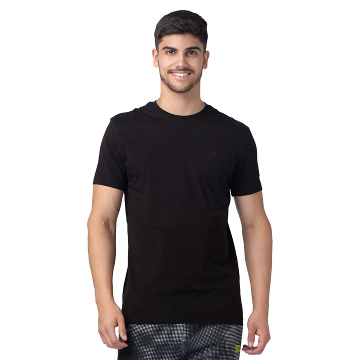 Black Regular Fit Men's Short Sleeves T-Shirt by Being Human Clothing