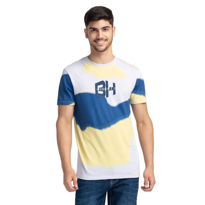 Purple Regular Fit Men's Short Sleeves T-Shirt by Being Human Clothing