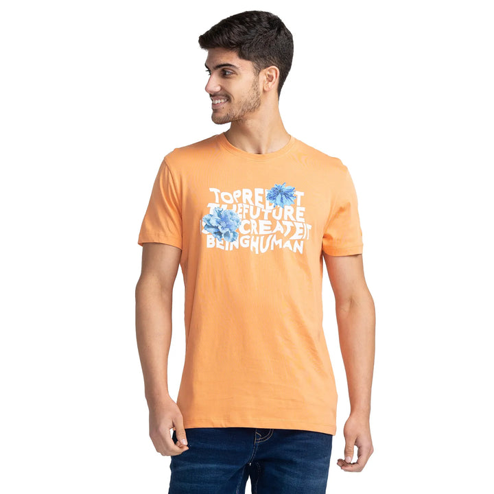Muskmelon Regular Fit Round Neck Men's T-Shirt by Being Human Clothing