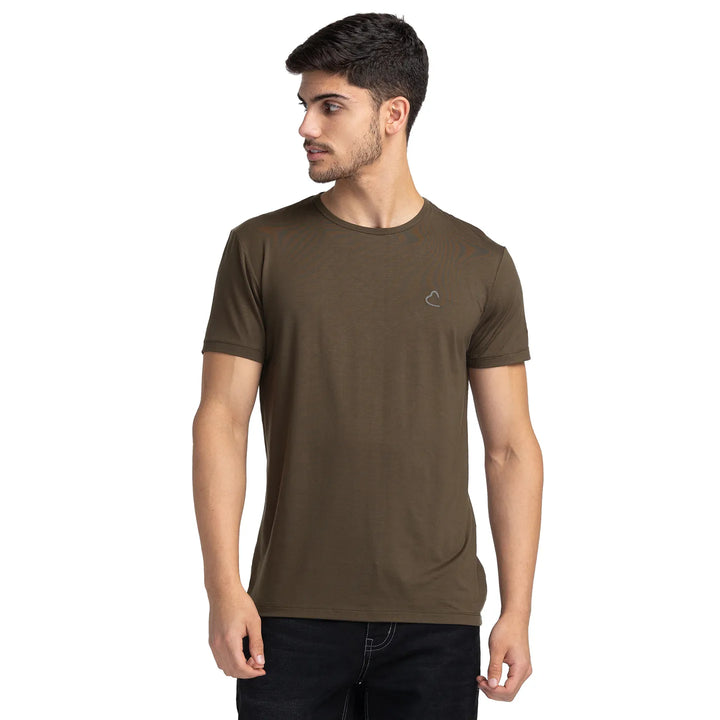 Green Regular Fit Men's Short Sleeves T-Shirt by Being Human Clothing