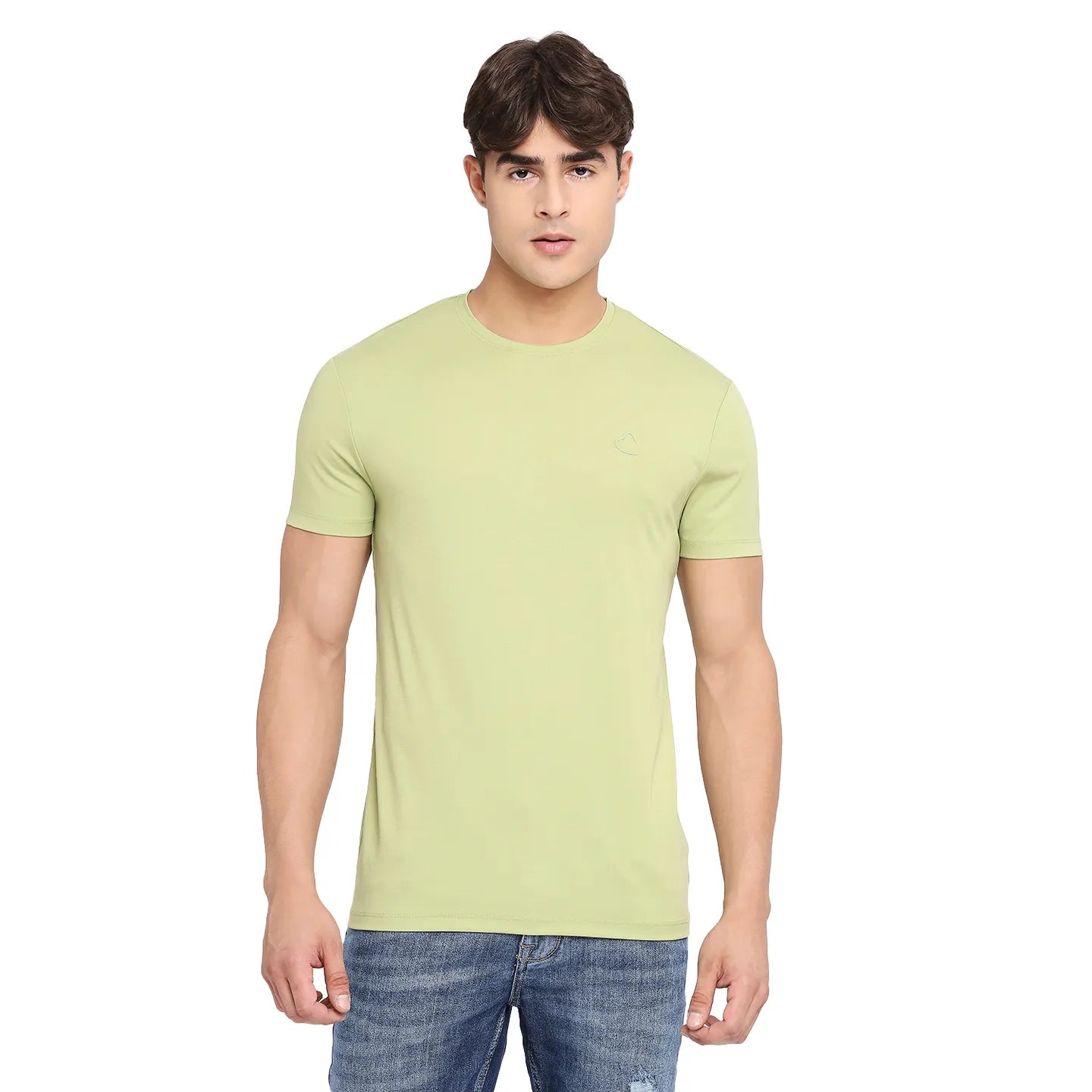 Green Regular Fit Men's Short Sleeves T-Shirt by Being Human Clothing