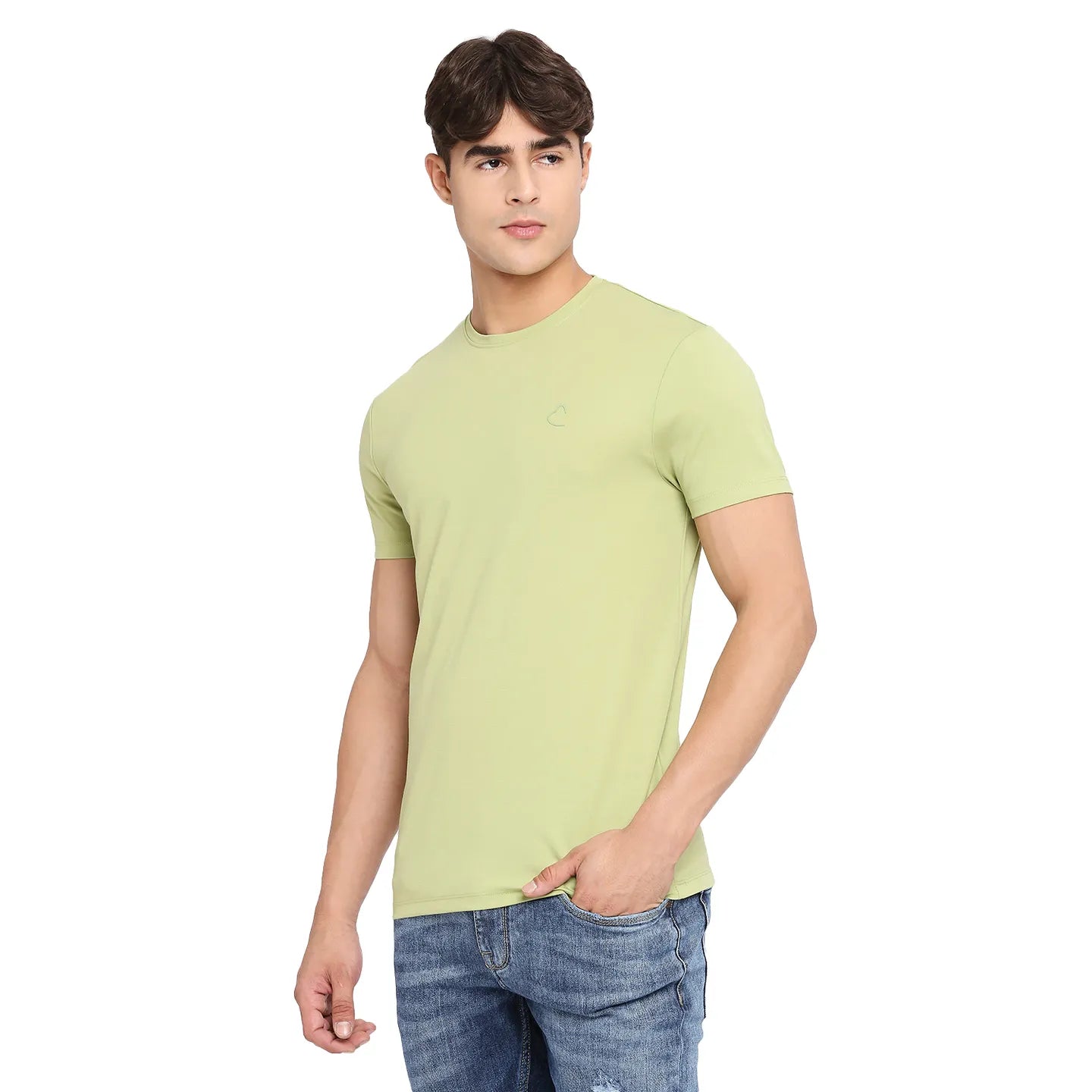 Green Regular Fit Men's Short Sleeves T-Shirt by Being Human Clothing