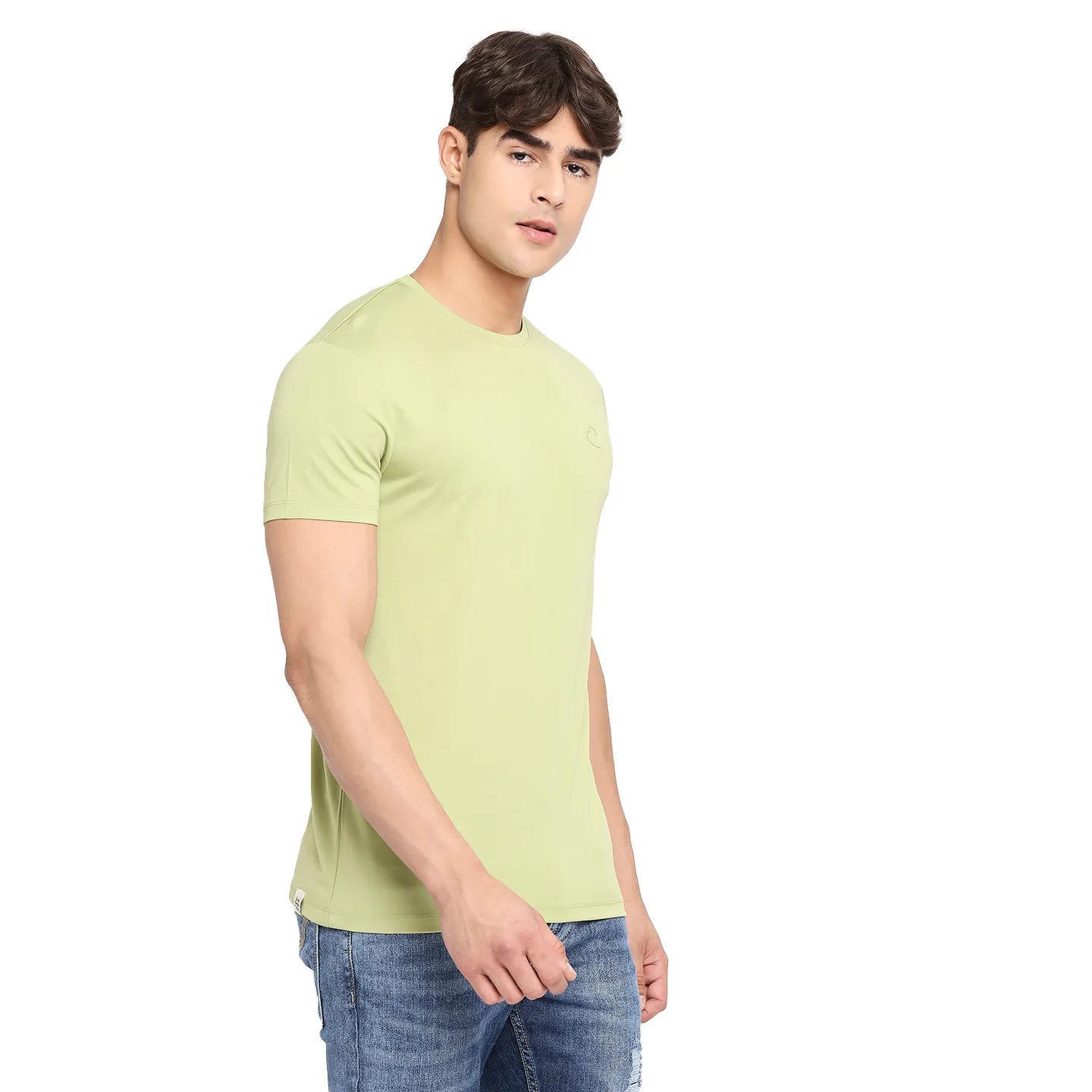 Green Regular Fit Men's Short Sleeves T-Shirt by Being Human Clothing