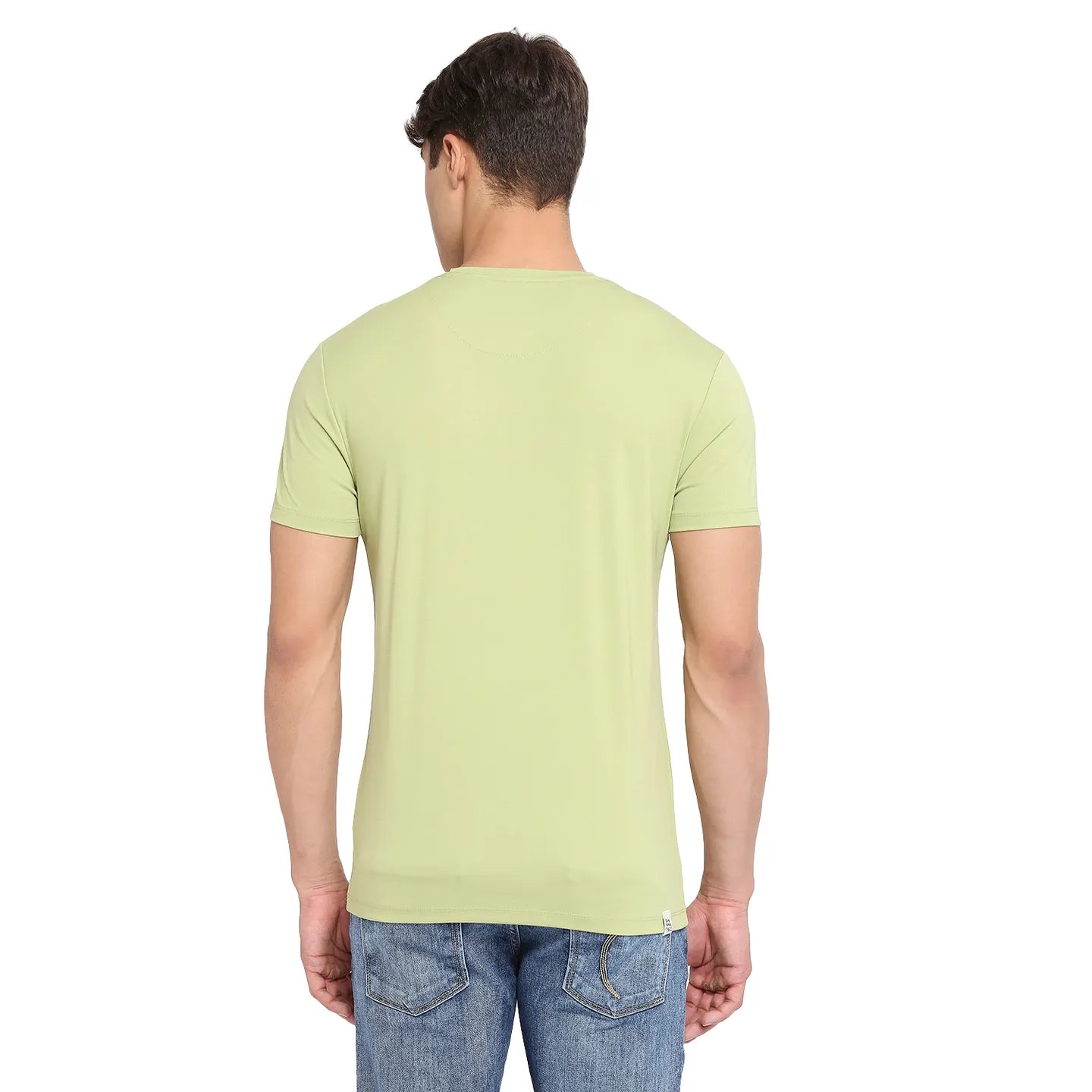 Green Regular Fit Men's Short Sleeves T-Shirt by Being Human Clothing