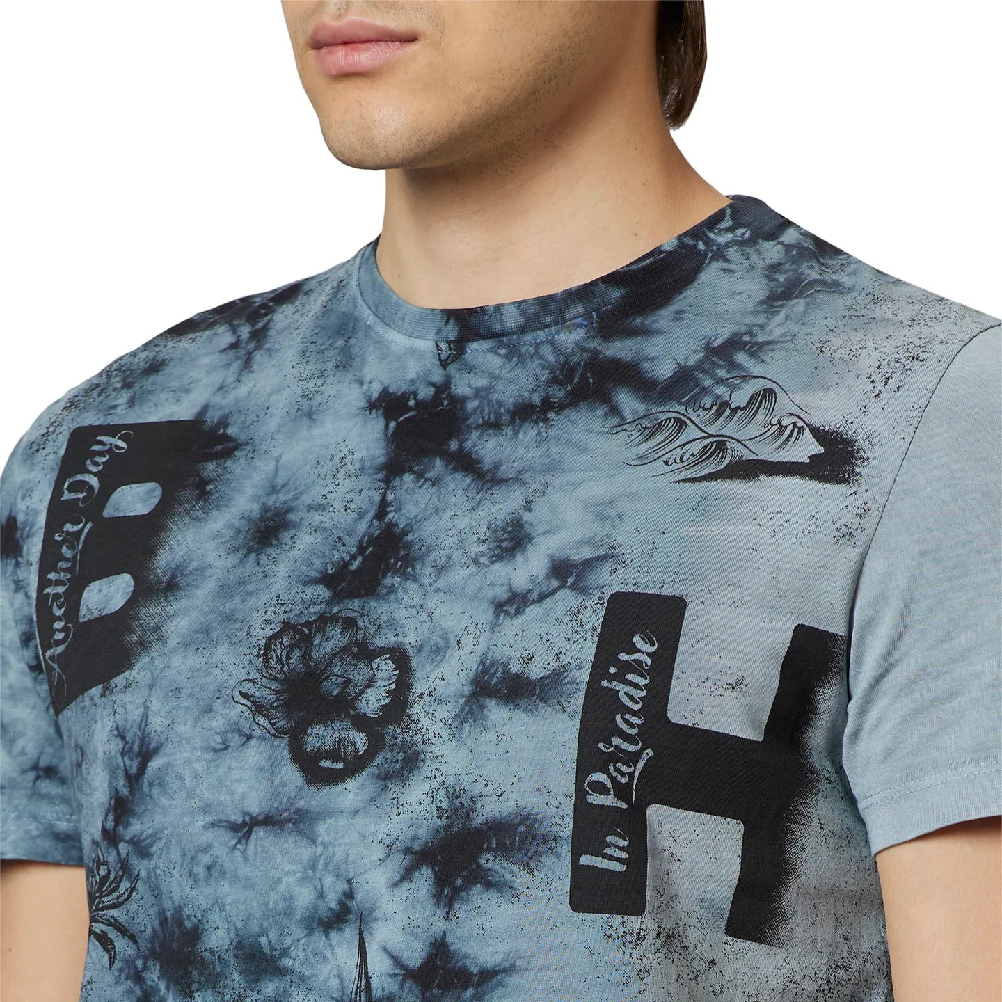Grey Regular Fit Men's Short Sleeves T-Shirt by Being Human Clothing