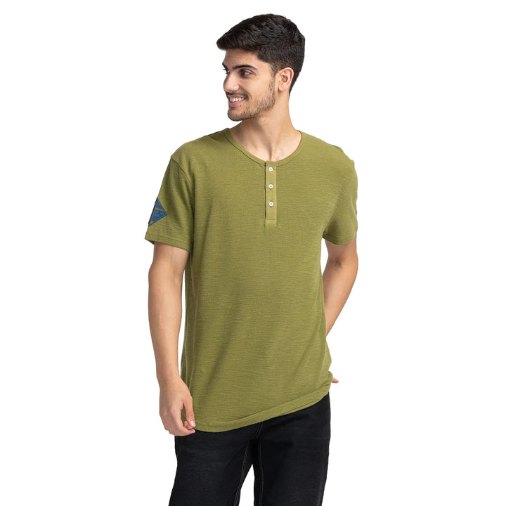 Green Regular Fit Men's Short Sleeves T-Shirt by Being Human Clothing