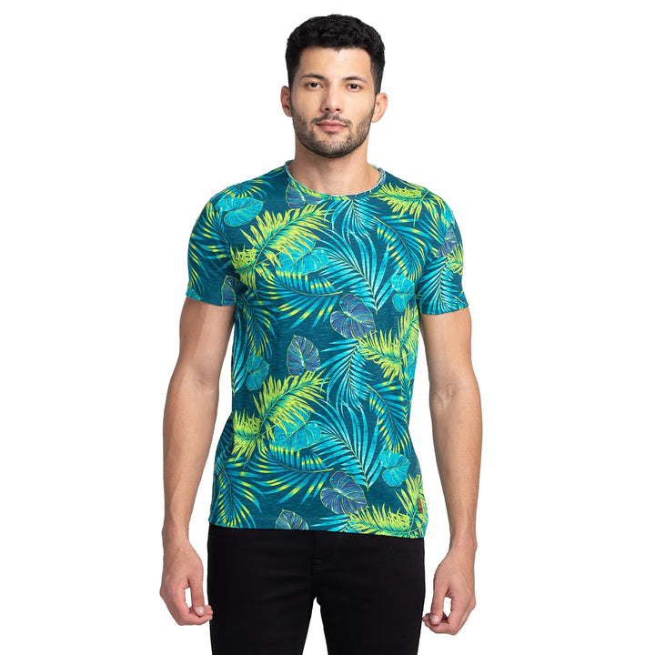 Blue Regular Fit Men's Short Sleeves T-Shirt by Being Human Clothing