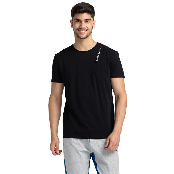 Black Regular Fit Men's Short Sleeves T-Shirt by Being Human Clothing