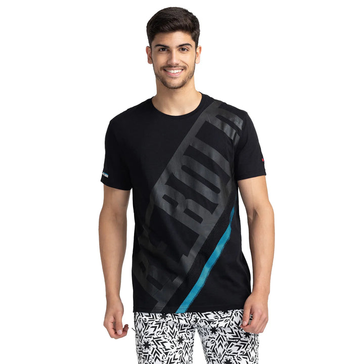 Black Regular Fit Men's Short Sleeves T-Shirt by Being Human Clothing