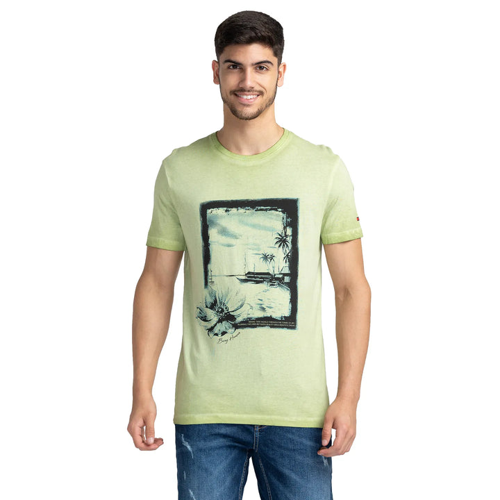 Peppermint Regular Fit Round Neck Men's T-Shirt by Being Human Clothing