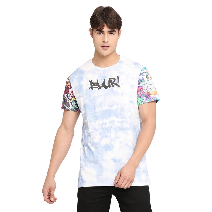 Blue Regular Fit Men's Short Sleeves T-Shirt by Being Human Clothing