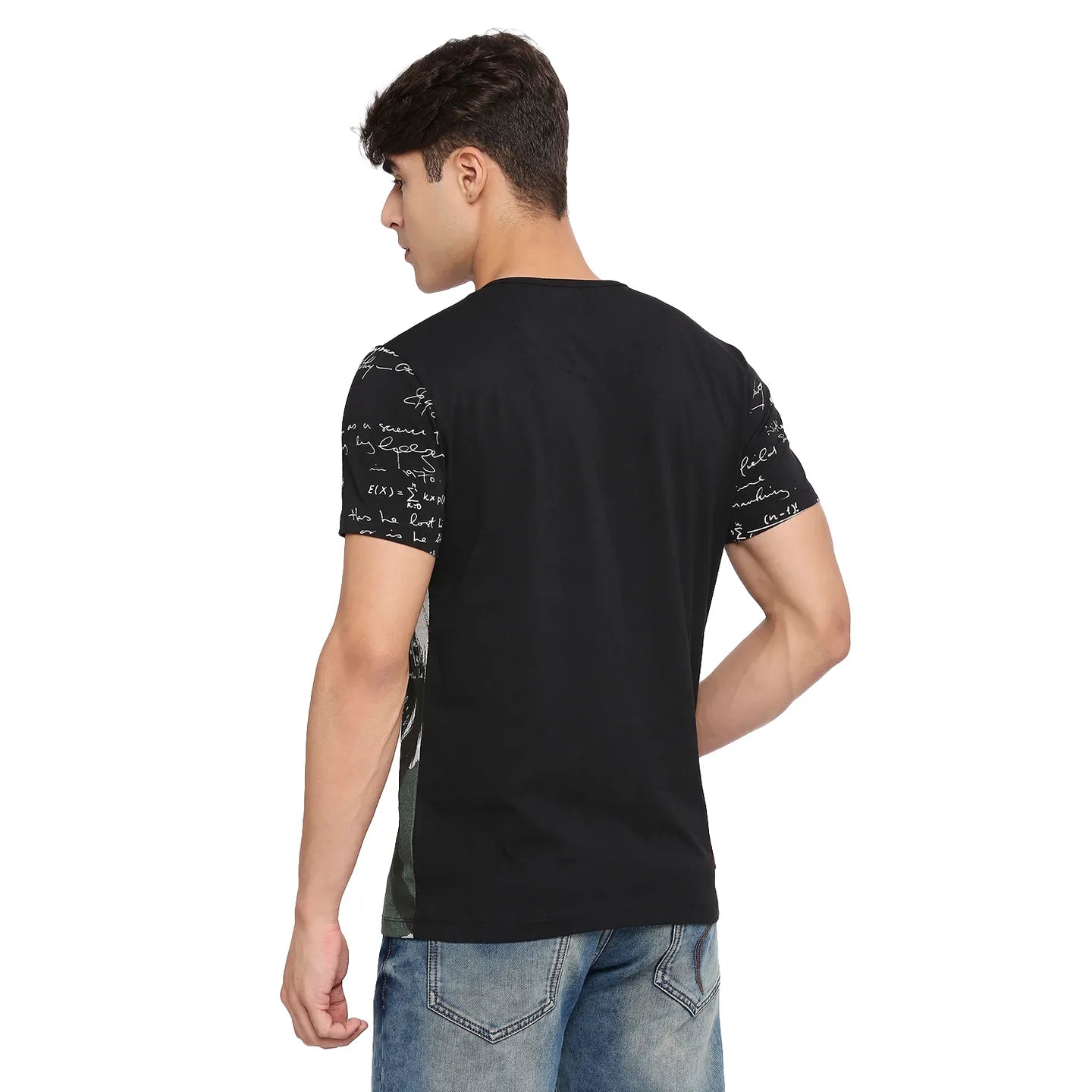 Being Human Clothing Men Regular Fit Crew Neck T-Shirts-Black