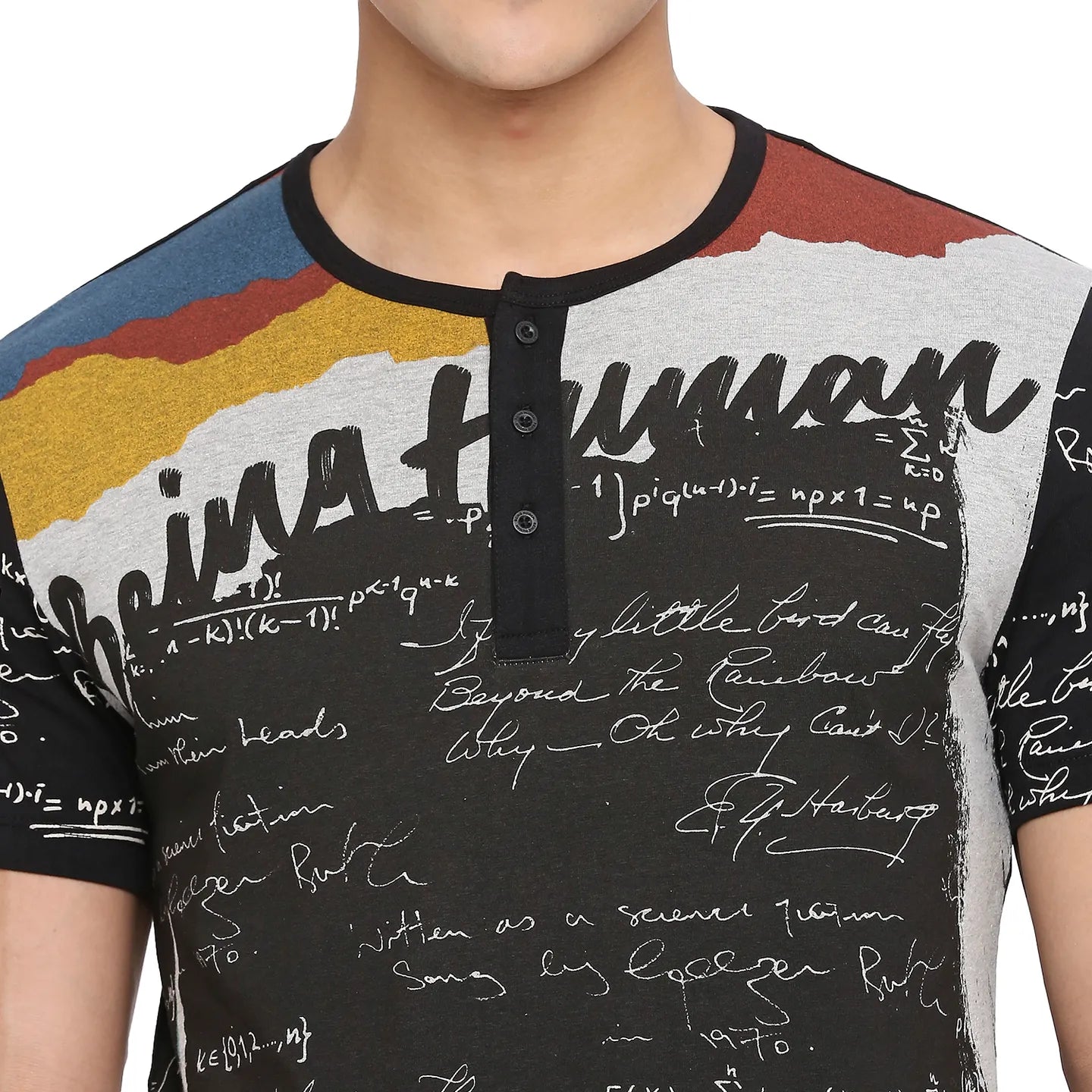 Being Human Clothing Men Regular Fit Crew Neck T-Shirts-Black