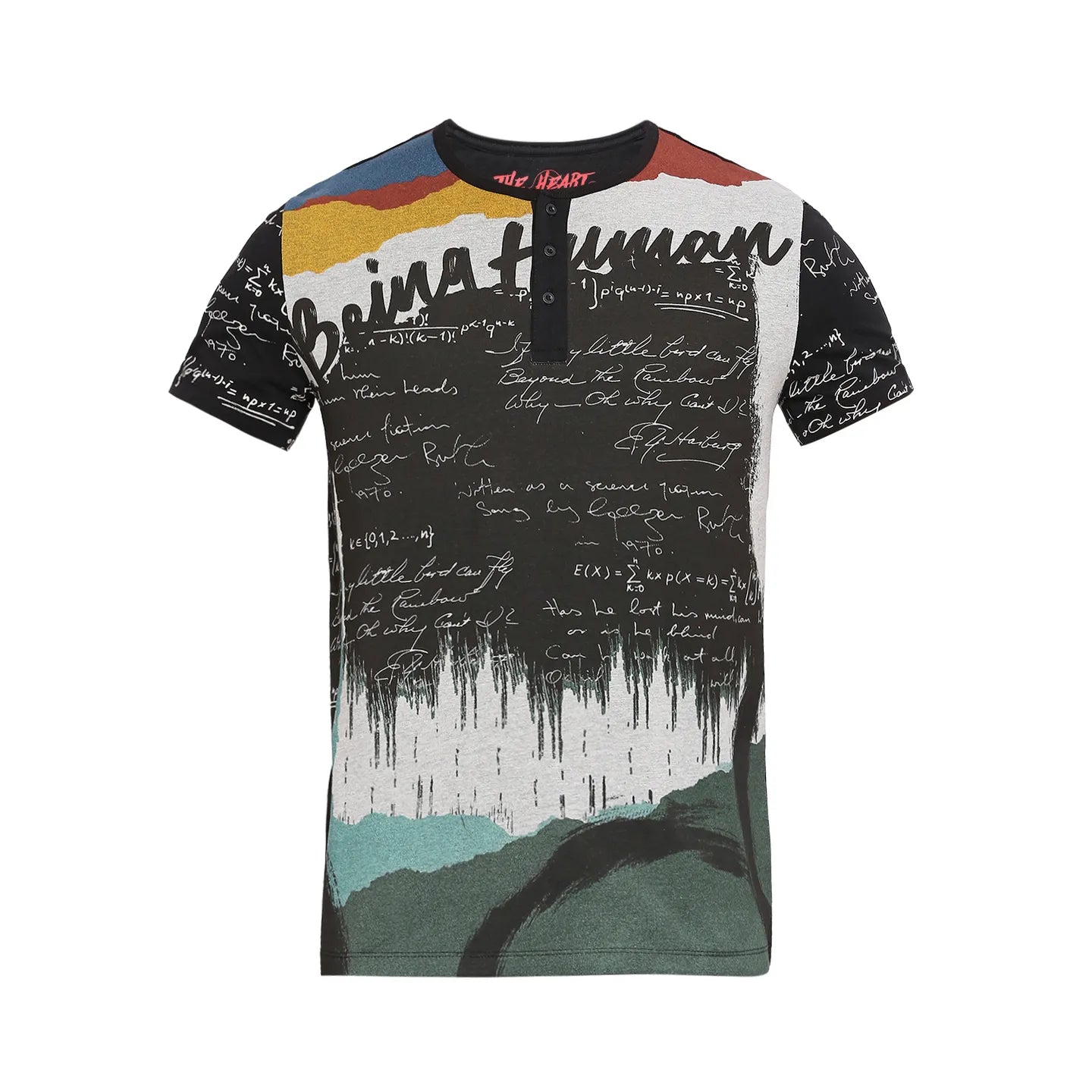 Being Human Clothing Men Regular Fit Crew Neck T-Shirts-Black