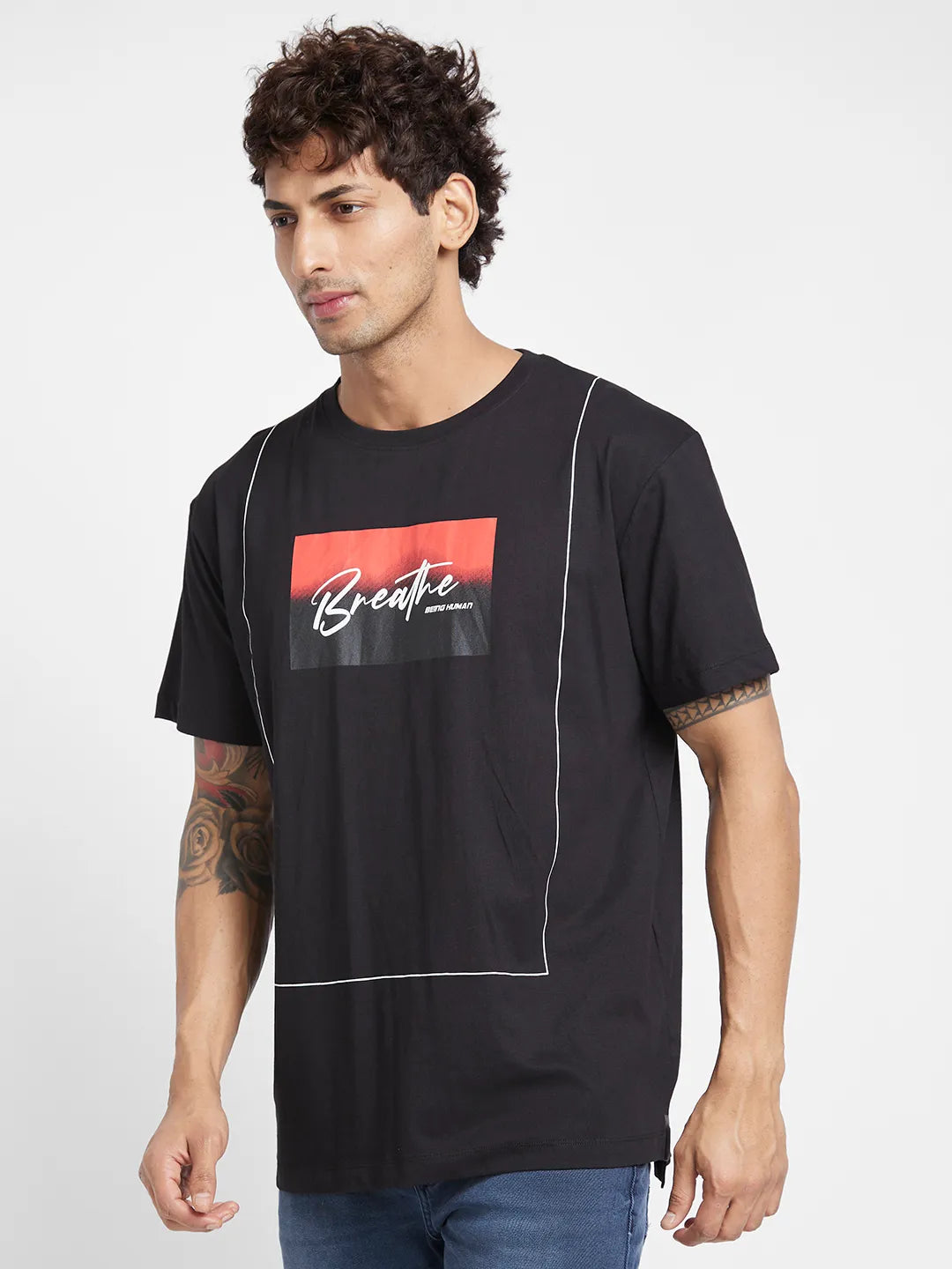 Being Human Clothing Men  T-Shirts-Black