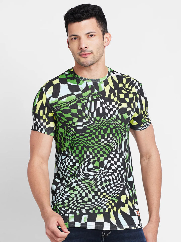 Regular Fit Round Neck Men's Printed T-Shirt by Being Human Clothing