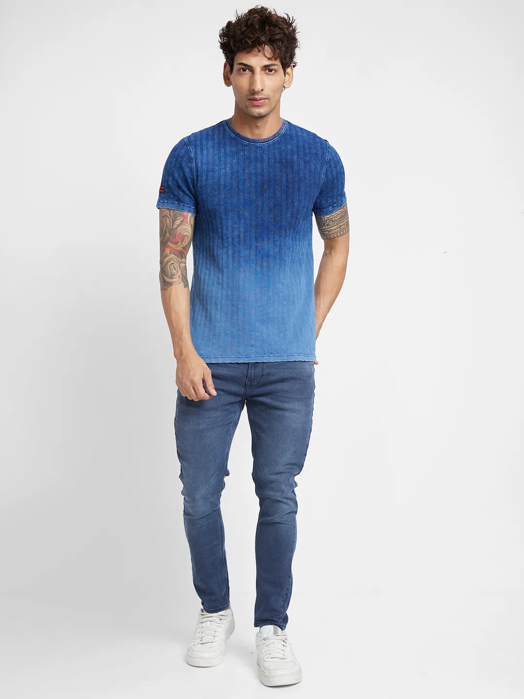 Purple Regular Fit Men's Short Sleeves T-Shirt by Being Human Clothing