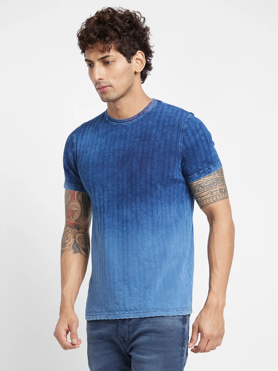 Purple Regular Fit Men's Short Sleeves T-Shirt by Being Human Clothing